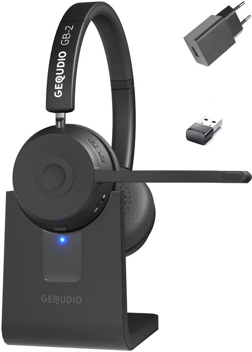 Produktbild Gequdio Bluetooth Headset GB-2 mit Ladestation,USB,Netzteil (Kabellos)
