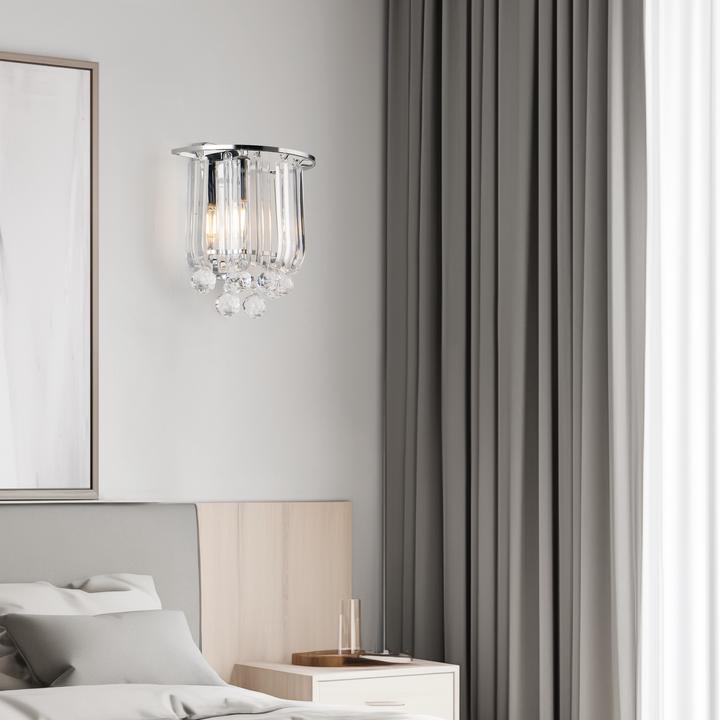 Produktbild Lux.Pro Wandleuchte Alnwick 2er Set E14 Chromfarben (E14)