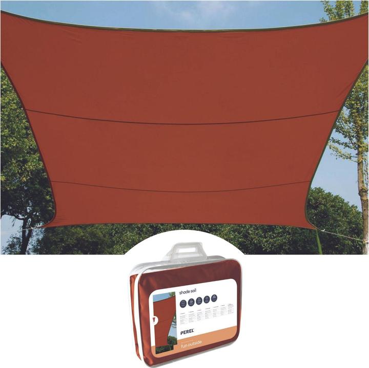 Perel VOILE RECTANGULAIRE - 4 x 3 m - COULEUR : TERRACOTTA (4 x 3 m)