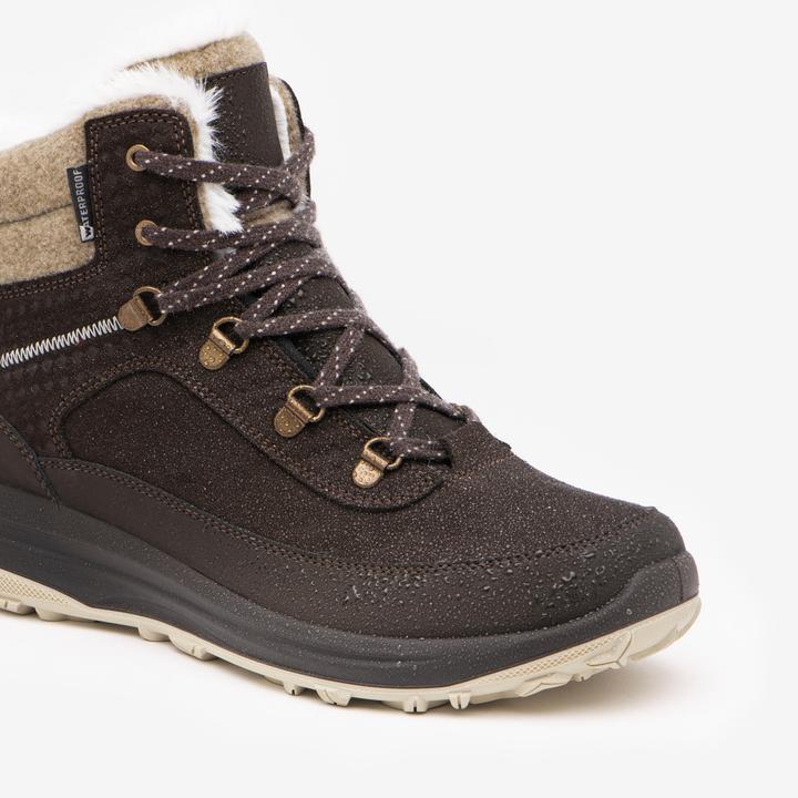 Actual product image Quechua Winter shoes ladies leather warm waterproof half high winter hiking - SH900 (37)