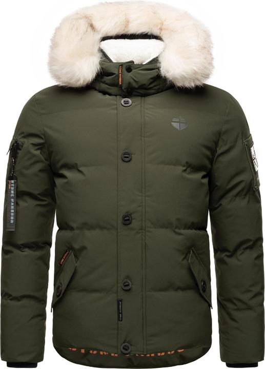 Olive with white fur