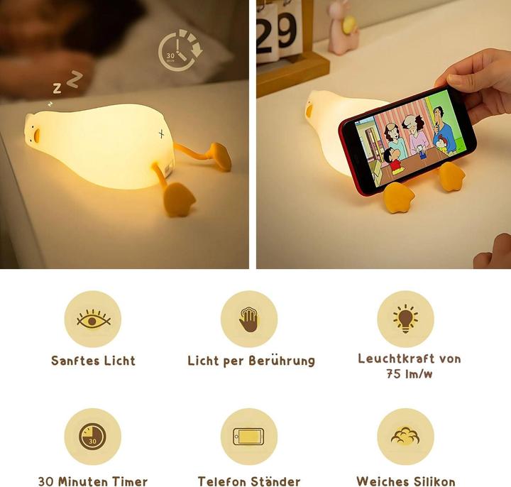 Actual product image Hermex LED duck night light