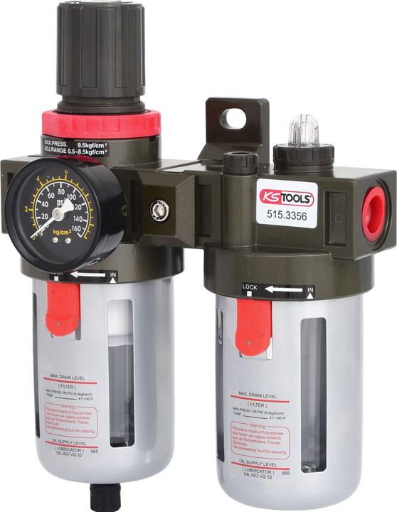 Immagine prodotto KS Tools 1/2 Unità di manutenzione aria compressa. 0.5-12bar 515.3356