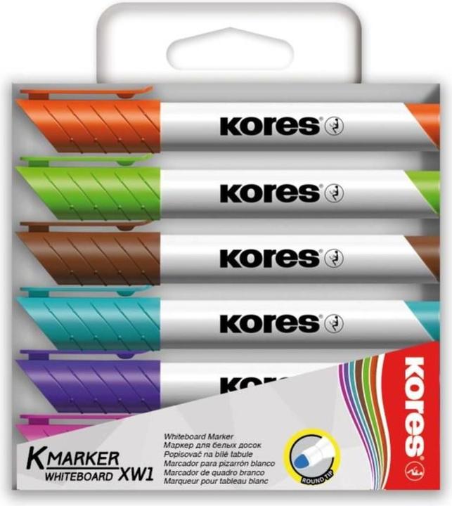 Produktbild Kores K-Marker Whiteboard (Pink, Violett, Türkis, Braun, Hellgrün, Orange, 3 mm, 6 x)