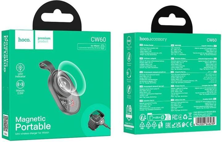 Produktbild Hoco CW60 Magnetic Charging Dock für Apple Watch Series, Schwarz (2.50 W)