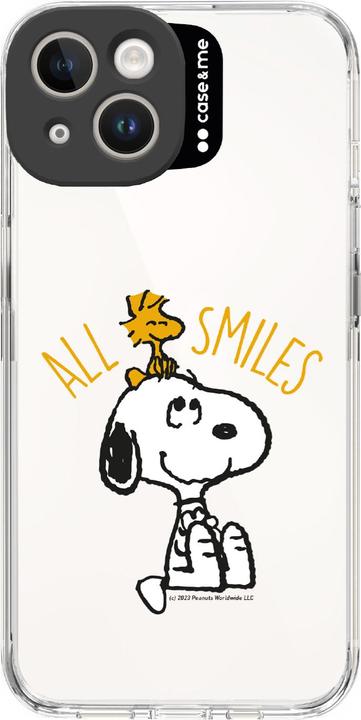 Actual product image SBS case&me Peanuts cover cam logo iPhone 14 design4 Snoopy All Smiles Classic (Apple iPhone 14)