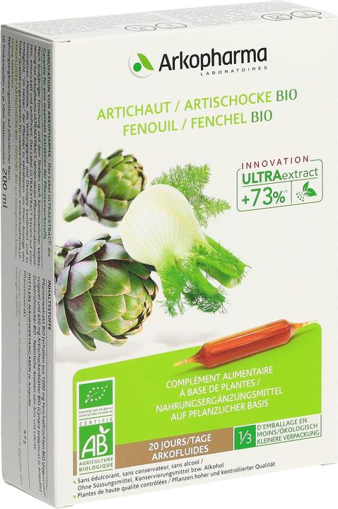 Produktbild Arkopharma Arkofluide Bio Artischocke-Fenchel (40 Stück, Ampulle, 371 g)