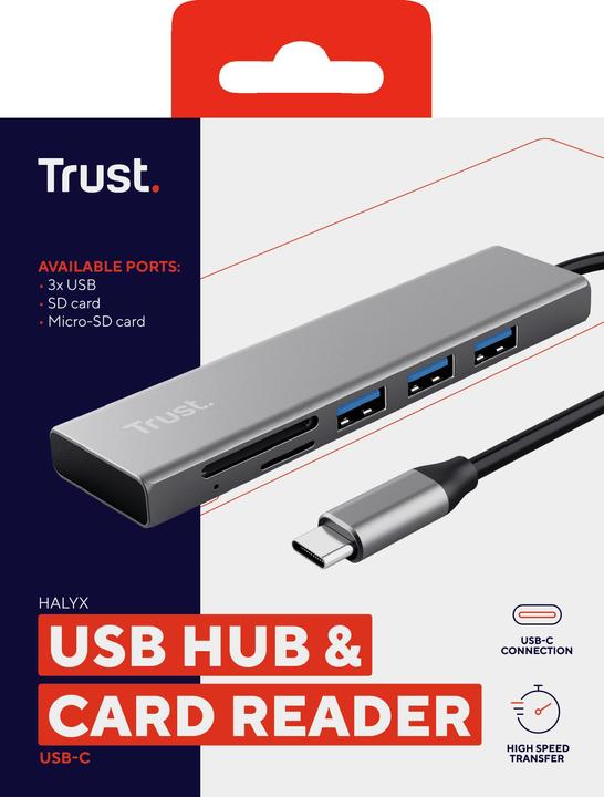 Image du produit Trust Hub Halyx 3 x USB 3.2 Gen 1 (USB-C, 3 Ports)