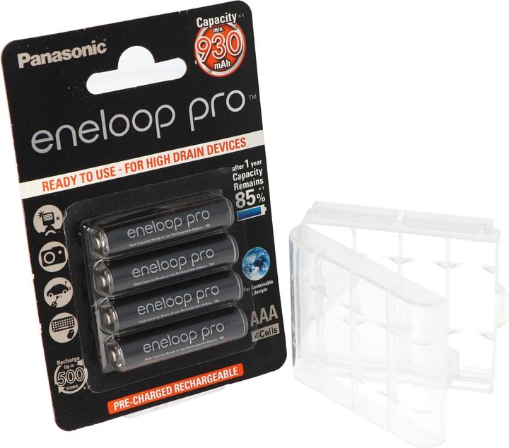 Panasonic Rechargeable battery Eneloop Pro AAA HR-4UWX 4pcs + box (4 pcs., AAA, 900 mAh, Rechargeable battery)