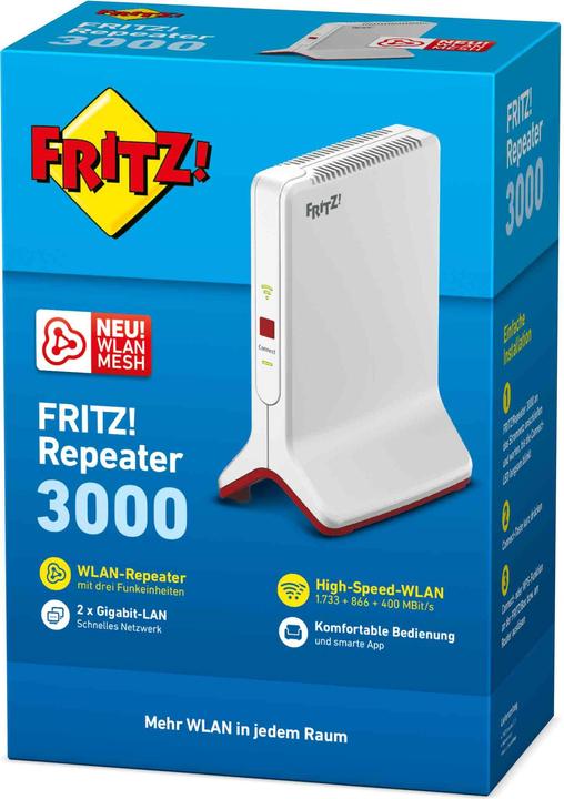 Produktbild AVM FRITZ!Repeater 3000 (1733 Mbit/s, 400 Mbit/s)
