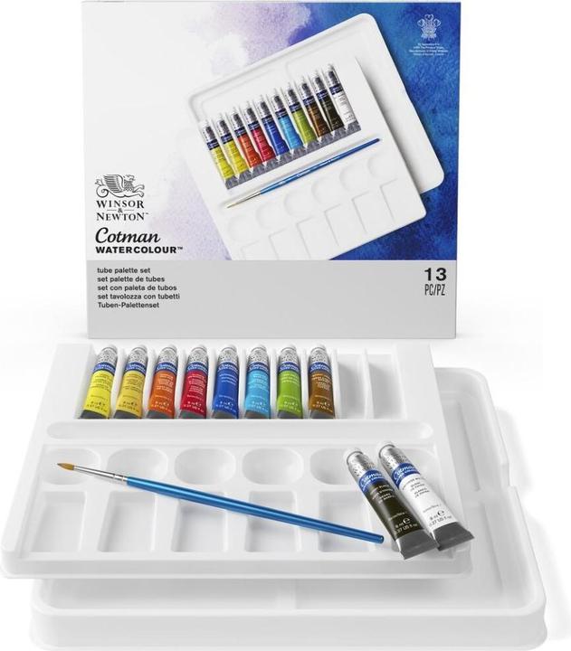 Produktbild Winsor & Newton Cotman watercolour set 10 tubes + brush (Mehrfarbig, 8 ml)