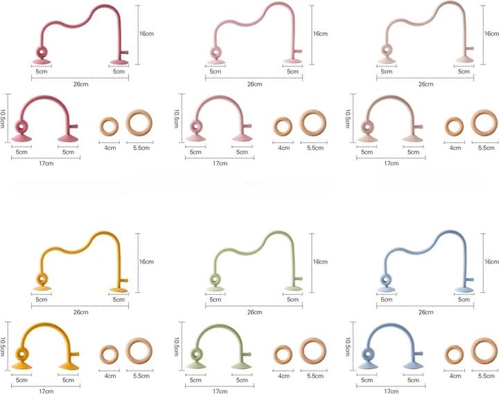 Actual product image Activity Board Children's wooden ring soft BPA free silicone teether toy toddler teething chewing