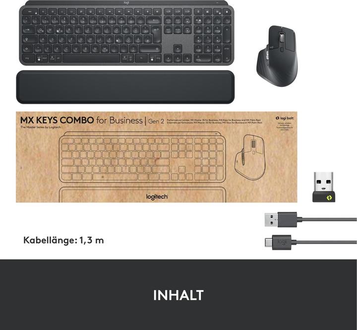 Image du produit Logitech MX Keys Combo for Business Gen 2 (CH, Sans fil)