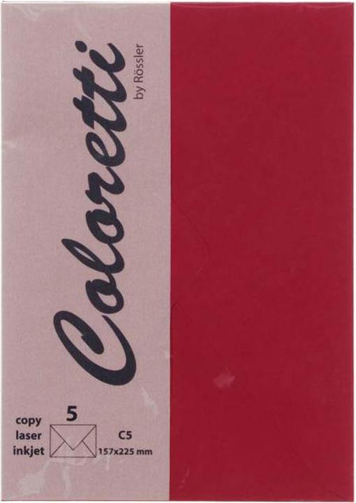 Immagine prodotto Magni 220711572 - Buste Coloretti, 80 g/m², DIN C5, rosso, 5 pezzi (C5, 5 x)