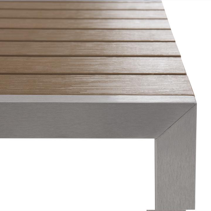 Immagine prodotto Beliani Set di mobili da giardino in legno artificiale colore legno chiaro 2 panchine NARDO (180 cm)