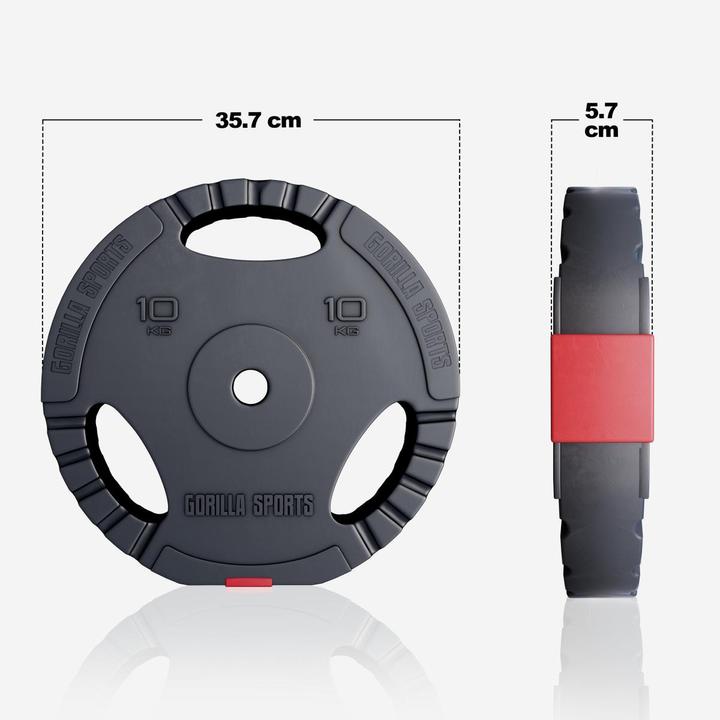 Actual product image Gorilla Sports Weight plates (1 x 10 kg)