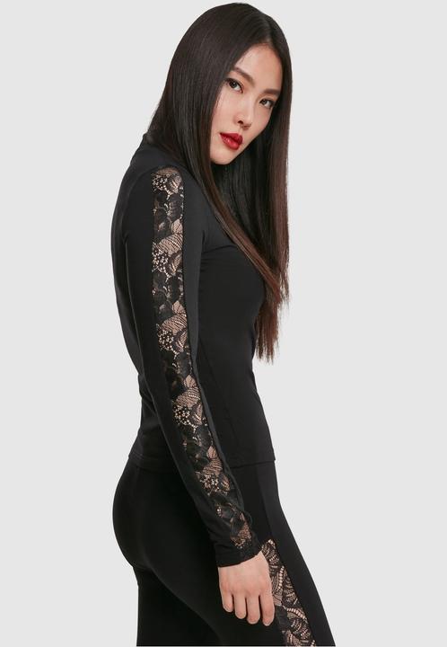 Actual product image Urban Classics Ladies Lace Striped LS (M)