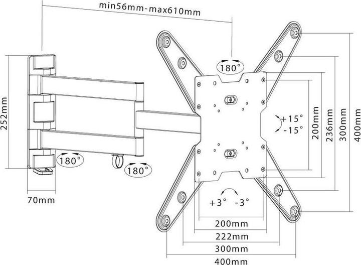 Immagine prodotto Xantron PRO-FM400 (Muro, 55", 35 kg)