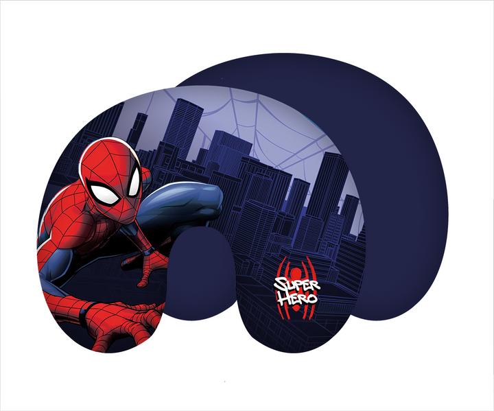 Tinisu Spiderman Nackenkissen Reisekissen Nackenhörnchen 28cm x 33cm (Kopf- & Nackenkissen)