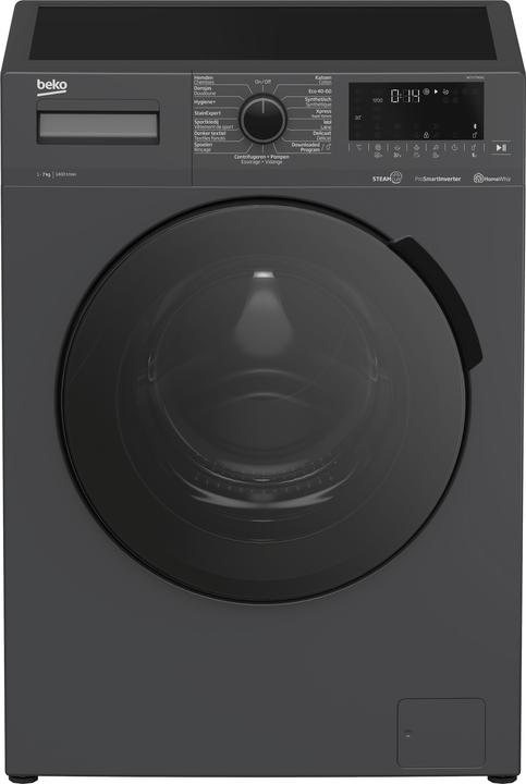 Produktbild Beko WTV7740A1 - Wasmachine - Antraciet/Zwart (7 kg, Links)
