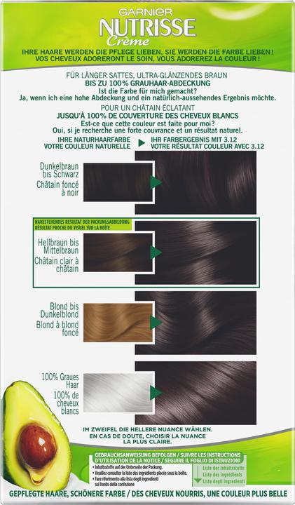 Produktbild Garnier Nutrisse Classic (45629 Kühles Dunkelbraun)