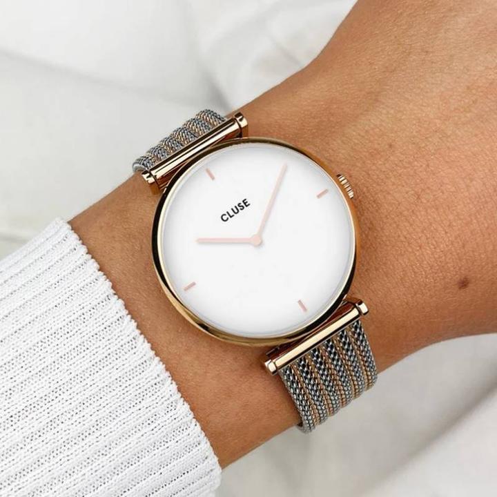 Actual product image Cluse Triomphe Mesh Rosé (Analogue wristwatch, 33 mm)
