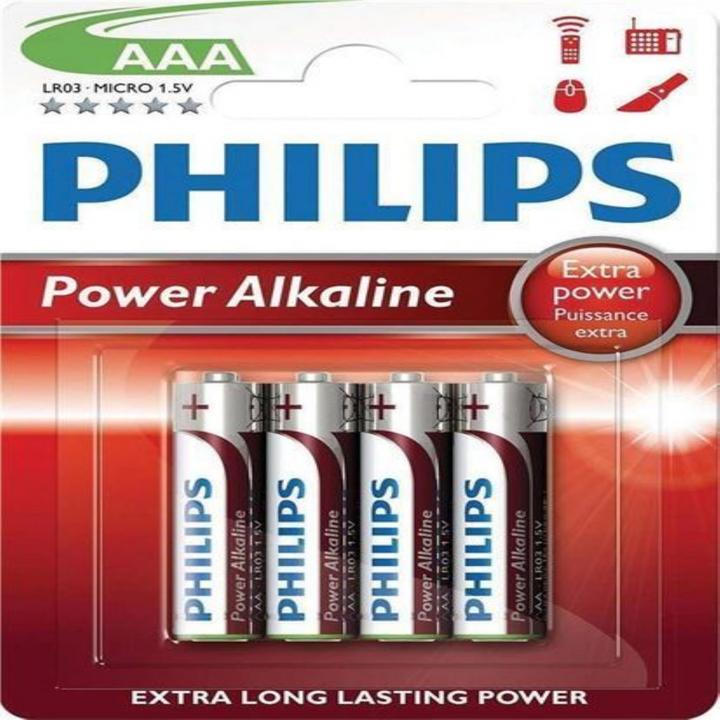 Produktbild Philips Batterie Batterie Power Alkaline AAA 4 Stück (1 Stk., AAA)