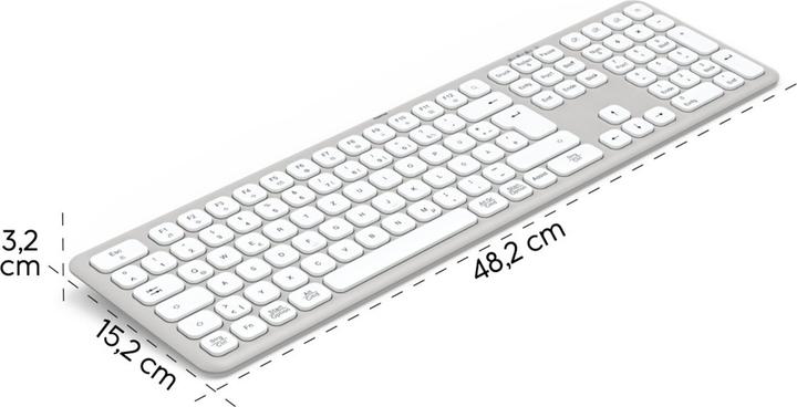 Produktbild Hama Multi-Device-Tastatur WK-550 kabellos Funk u. Bluetooth WS QWERTZ (DE, Kabellos)