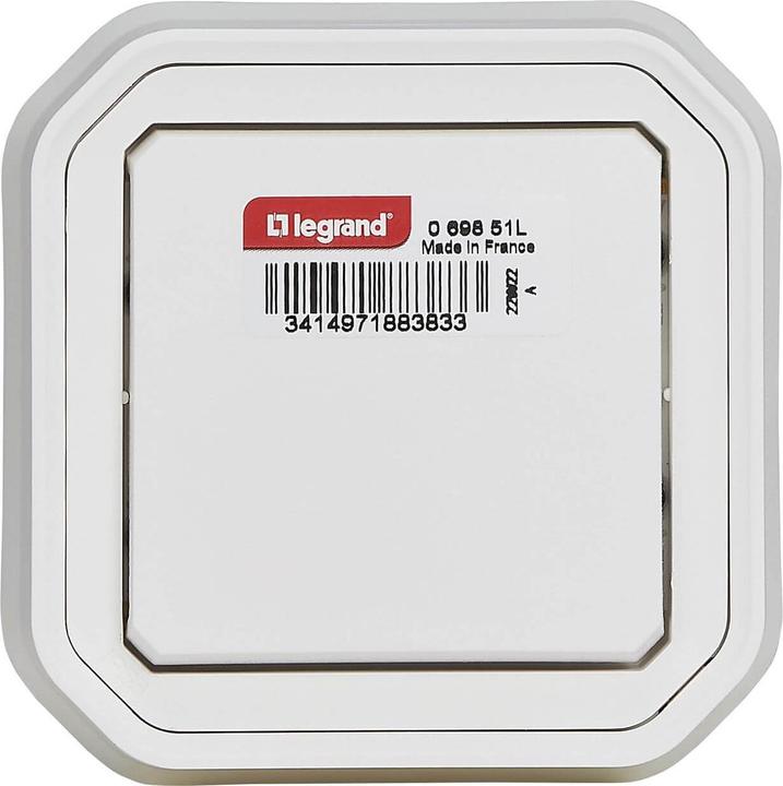 Produktbild Legrand PLEXO New Abdeckung für Feuchtraum-Aufputz-1-Fach Wechselschalter, Montage mittels Steckklem