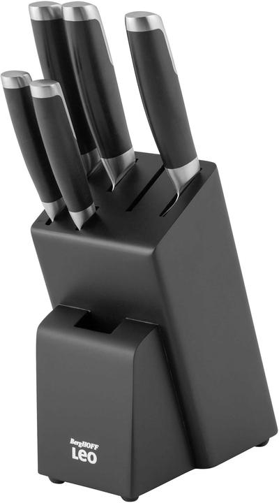BergHoff Messerblock-Set mit Messer Leo Graphite 6-teilig, Schwarz