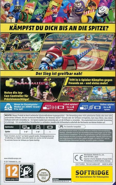 Actual product image Nintendo Arms (Switch, DE)