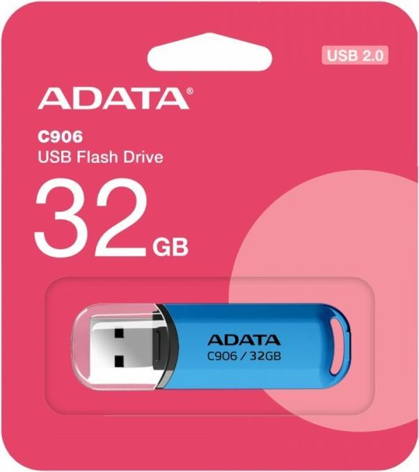 Image du produit Adata Pendrive C906 USB2.0 blue (32 Go, USB 2.0)