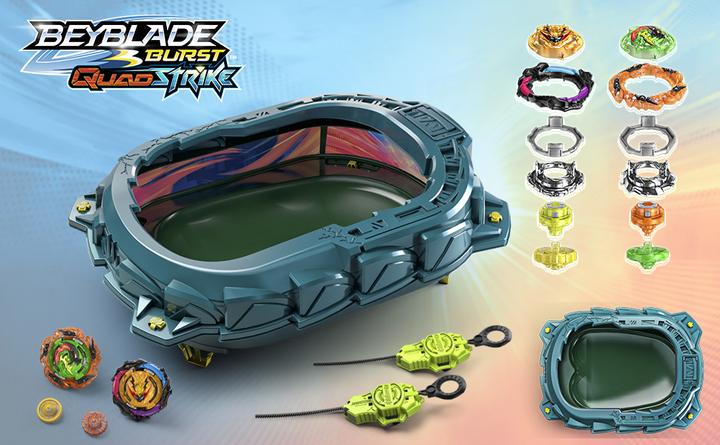 Actual product image Hasbro Beyblade Burst QuadStrike Light Ignite Beyblade Stadium Battle Set (German, French, Italian, English, Dutch, Swedish, Norwegian, Polish)