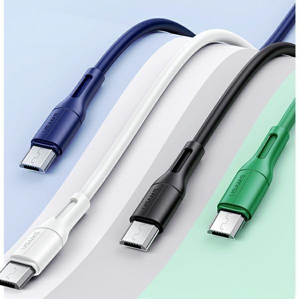 Produktbild Usams Kabel U68 microUSB 2A Fast Charge 1m bialywhite SJ502USB02 USSJ502 (1 m, USB 2.0)