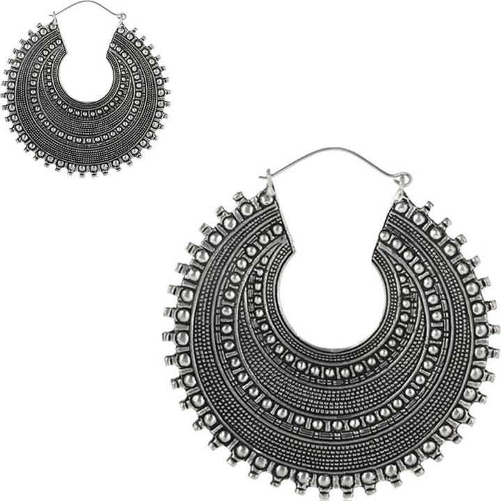 Produktbild Star Piercing Ohrring silber Azteken Sonne (ohne Messing)