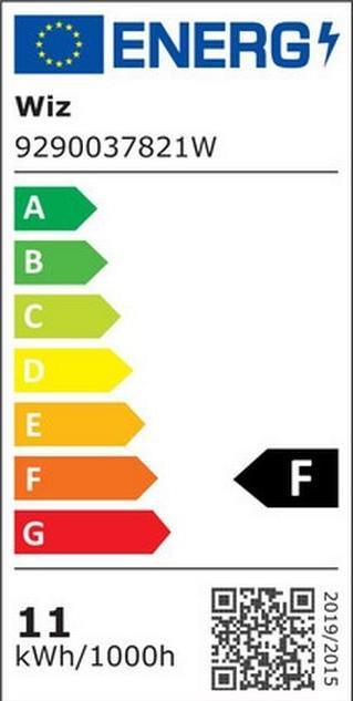 Energie-Label WiZ Tunable White Globe (E27, 11 W, 1055 lm, 1 x, F)
