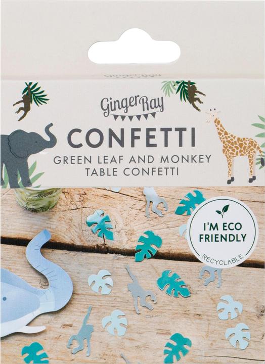 Produktbild Ginger Ray Dschungel Konfetti Tiere Blätter & Affen Afrika / Safari Party