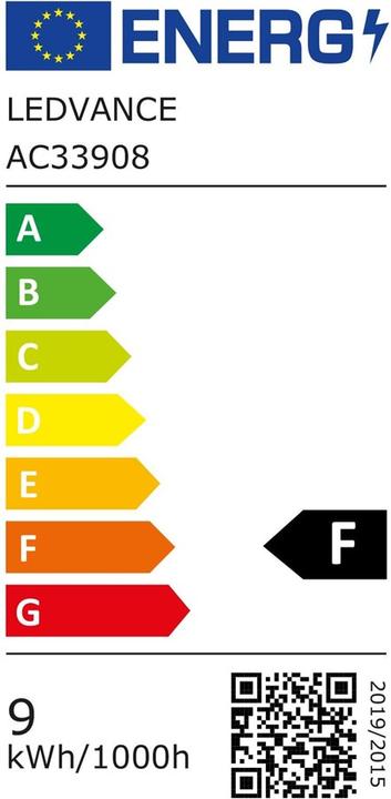 Energy Label Ledvance Classicsic A (E27, 9 W, 806 lm, 1 x, F)