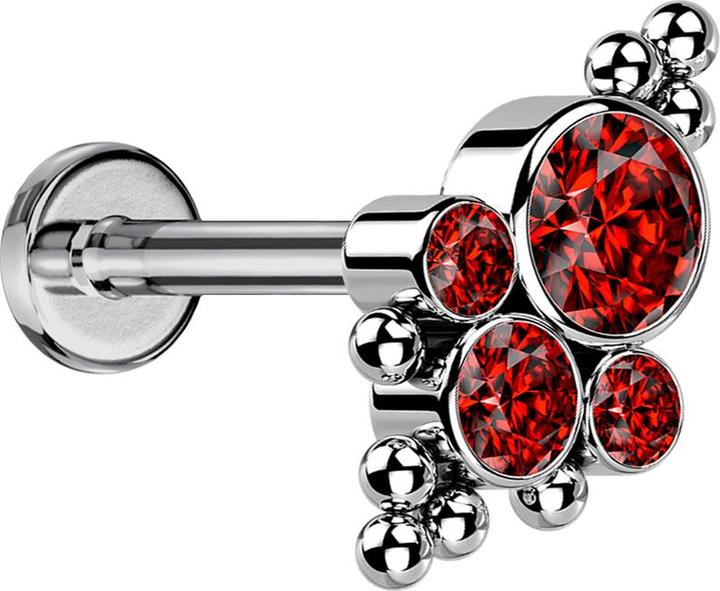 Produktbild Star Piercing Ohrstecker schwarz Flamme (Chirurgenstahl 316L, Titan G23ohne Messing)