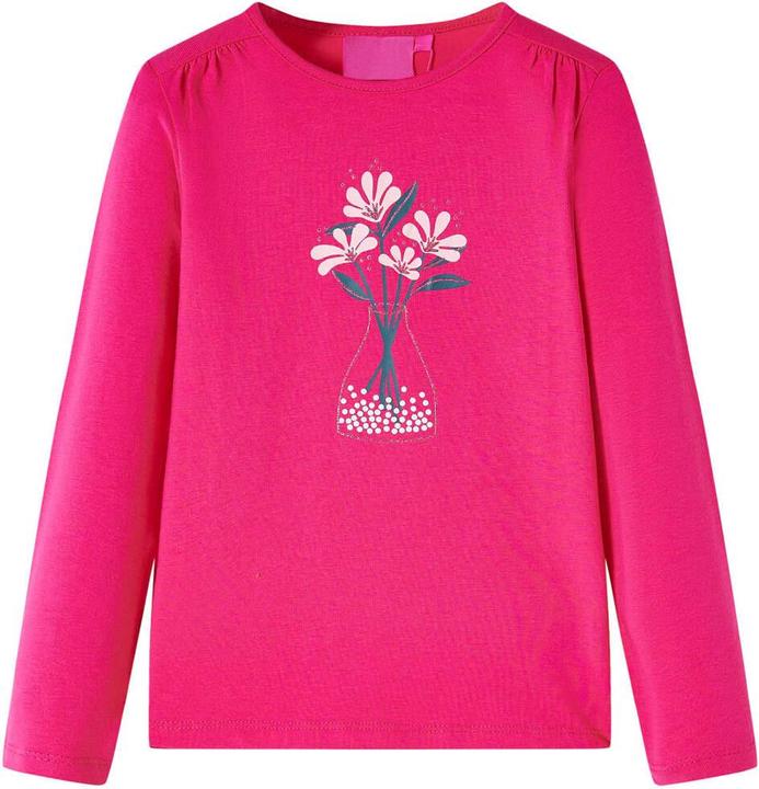 Immagine prodotto VidaXL Camicia a maniche lunghe per bambini rosa brillante 104,Materiale: 95% cotone (104)