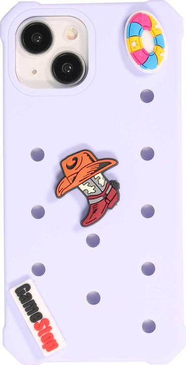 Produktbild PhoneLook Hülle Dicke Silikonhülle mit Löcher für Aufsteck-Sticker Hellblau (Apple iPhone 14)