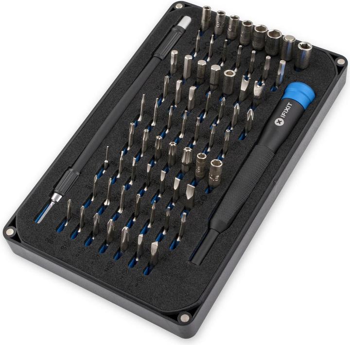 iFixit Mako Precision Bit Set (1, 2, T TR 10, TR6, TR8, T TR 15, T TR 20, TR7, T TR 25, TR9, J 00, Y0, J 000, J 1, 1mm, J 0, PH0000, Y 00, Y 000, P6, Y 1, 0.7 mm, 4 mm, 2 mm, PH1, 5 mm, PH2, 4.5 mm, 1.3 mm, T3, 0.9 mm, 3.5 mm, T2, PH00, T5, P2, T4, 2.5 mm, 5.5 mm, PH0, 3 mm, P5, 1.5mm)
