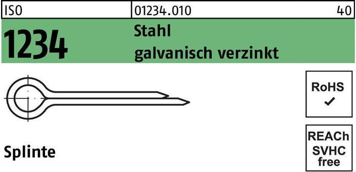 Immagine prodotto Perni spaccati ISO 1234 1,6 x 32 acciaio zincato (32 mm)
