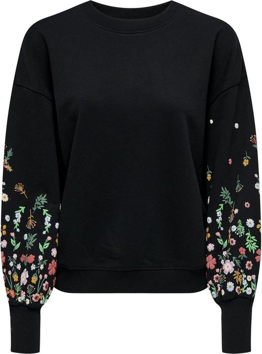 Only Normal geschnitten Rundhals Gerippte Ärmelbündchen Tief angesetzte Schulter Sweatshirt Sweatshirt (S)