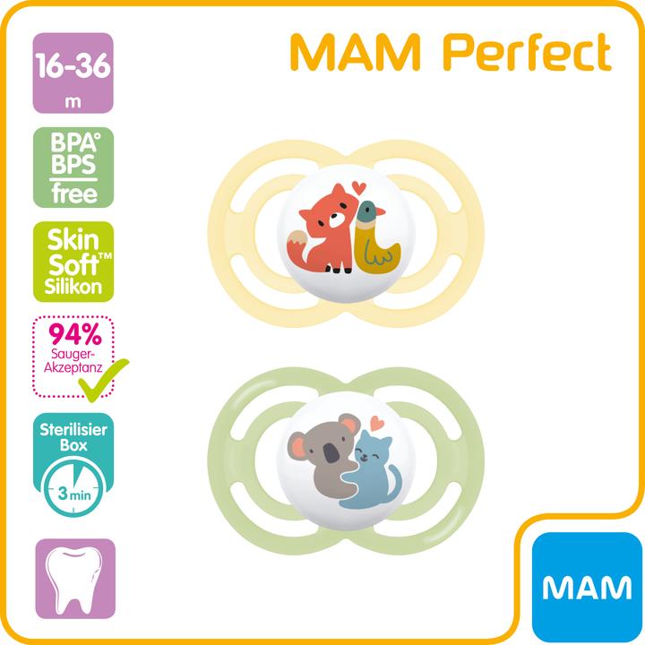 Immagine prodotto MAM Perfect Nuggi Silikon 16-36 Monate (2 x, 16 - 36 M.)