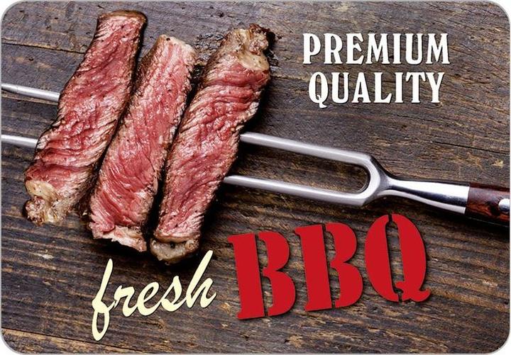 Blechschild fresh BBQ (16.5 x 11.5 cm)