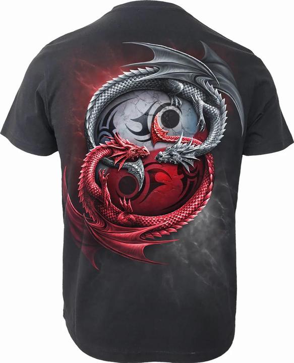 Actual product image Spiral Unisex Adult Infinity Dragons Short-Sleeved T-Shirt (S)
