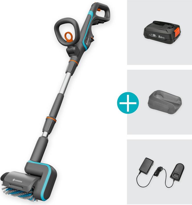 Actual product image Gardena Cordless multi-cleaner Aqua Brush Patio 03/18V P4A (Rechargeable battery operated)