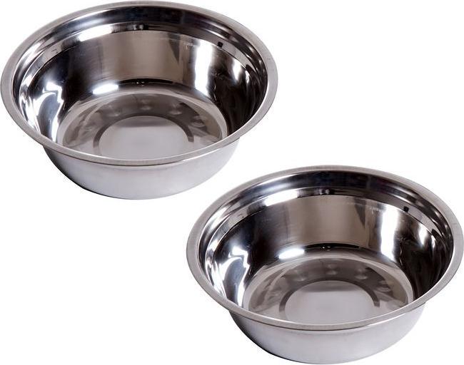 Produktbild Swisshandel24 Erhöhter Hundenapf, Futternapf, Edelstahlnäpfen, Haustier Fressnapf, MDF, Weiss, 58,4 x 30,5 x 25,4 (2 l)