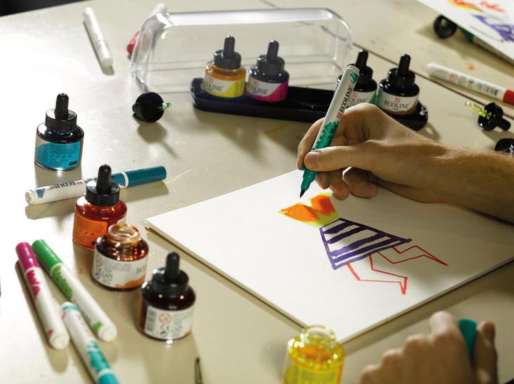 Produktbild Talens Ecoline Brush Pen Set (Mehrfarbig, Rot|Mehrfarbig, 10 x)